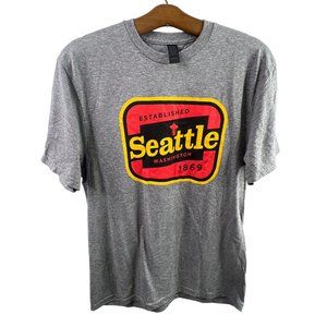 Seattle TShirt Size Medium Heather Gray Established 1869 Graphic Lightweight